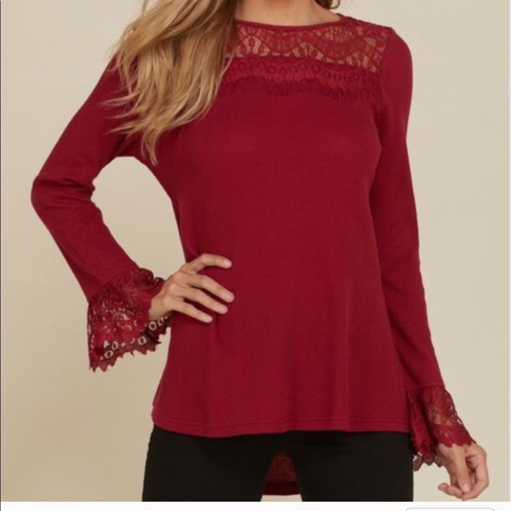 Red Lace Top